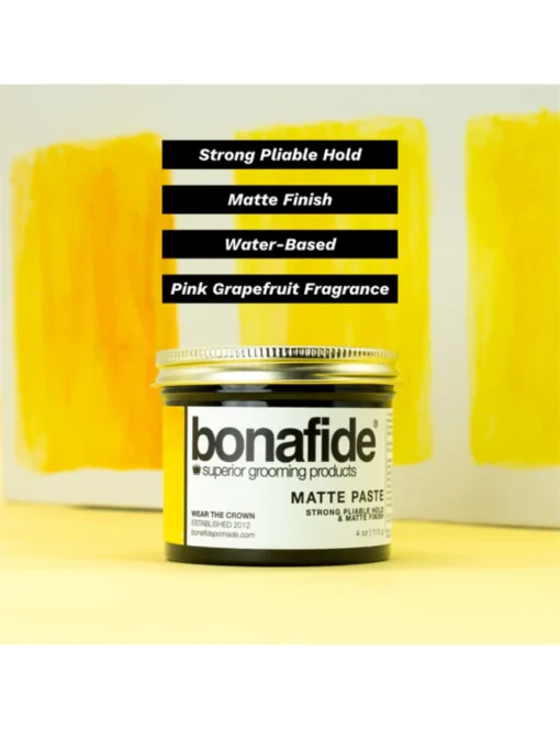 Bonafide Matte Paste Strong Pliable Hold and Matte Finish - Mens Hair Styling Product 2